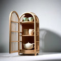 Scaffale ad arco dal design essenziale, marrone, per la casa